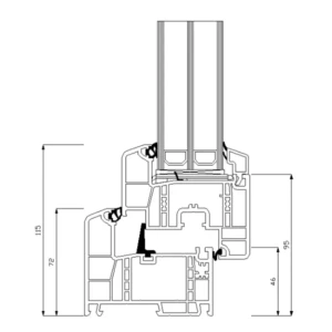 Rehau Synego - Sezione Anta Telaio